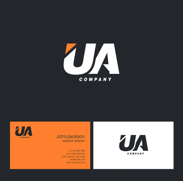 Logo della lettera U & A — Vettoriale Stock