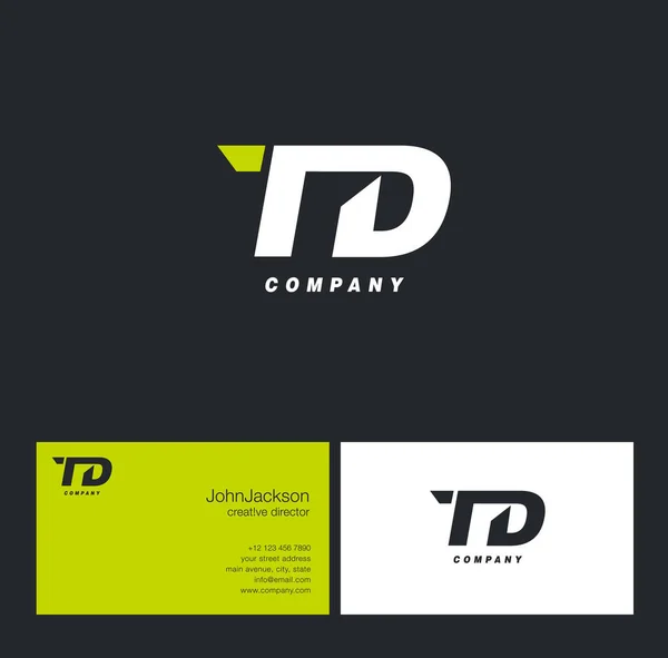 Logotipo de letra T & D — Vector de stock