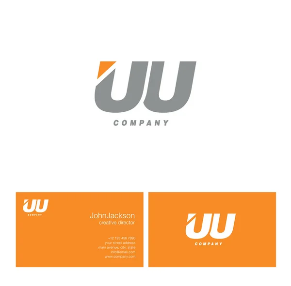 Logotipo de letra U & U — Vector de stock