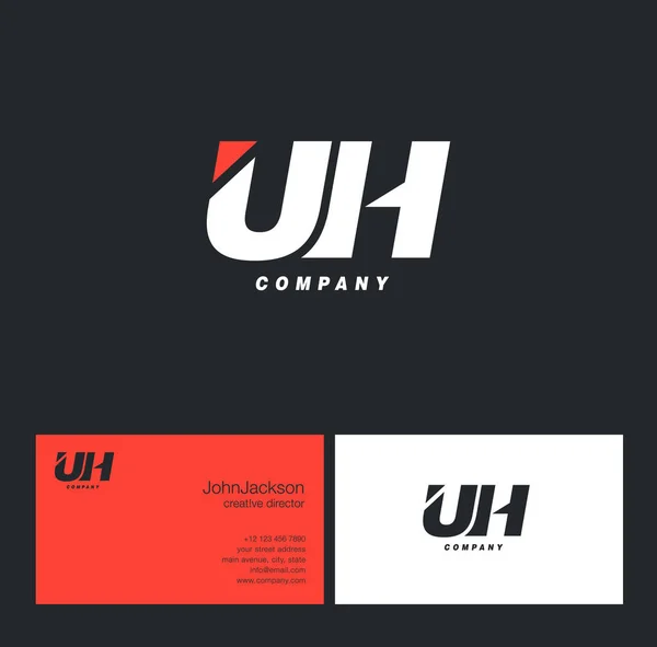 U & H betű logó — Stock Vector