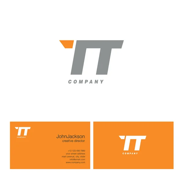 Logotipo de letra T & T — Vector de stock