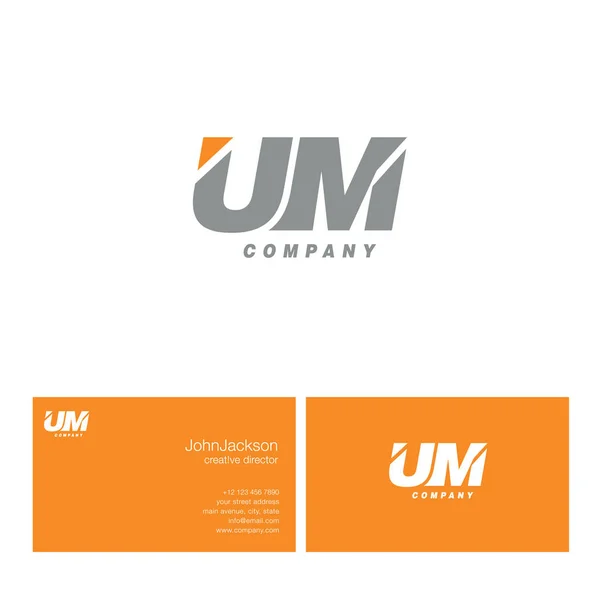 U & M Letter Logo — Stock Vector