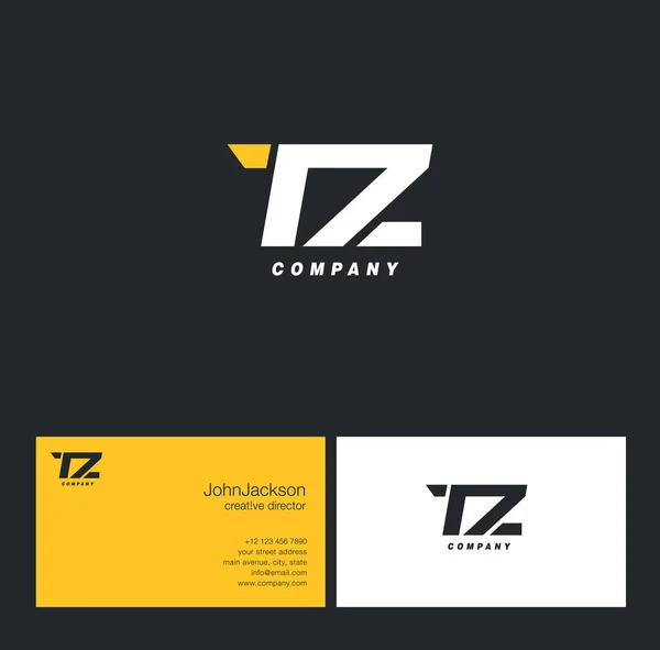 T & Z brief Logo — Stockvector
