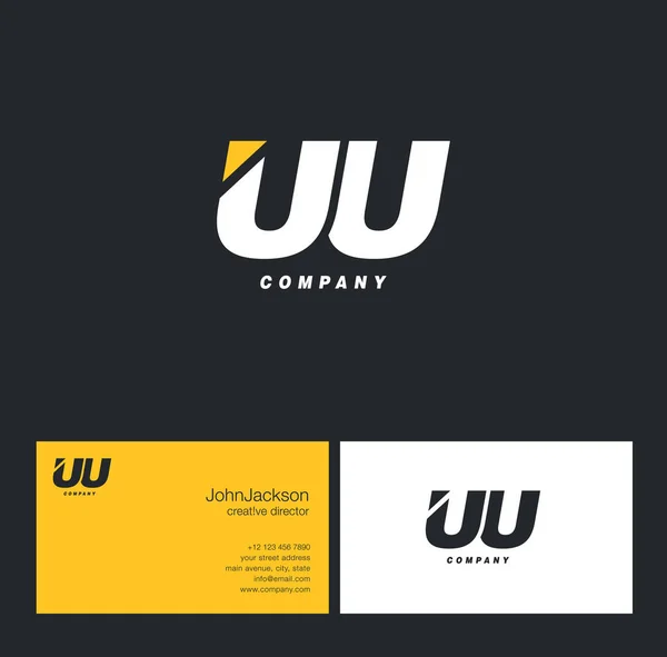 U & U Letter Logo — Stock Vector
