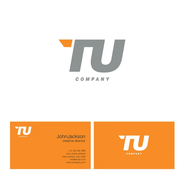 Logo lettre T & U — Image vectorielle