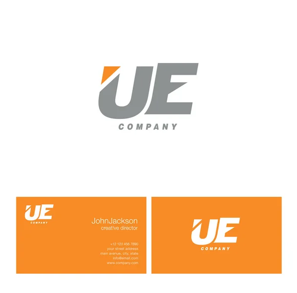 U & E Letter Logo — Stock Vector