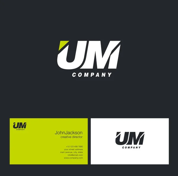 U & M levél logó — Stock Vector
