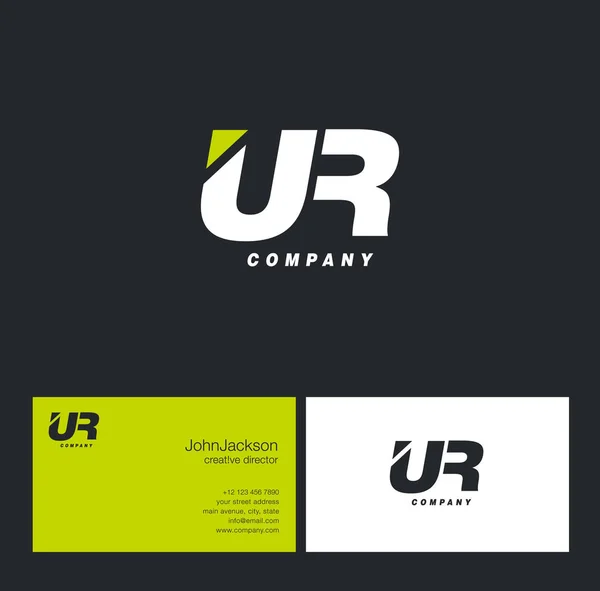 U & R betű logó — Stock Vector