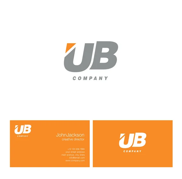 U & B Letter Logo — Stock Vector