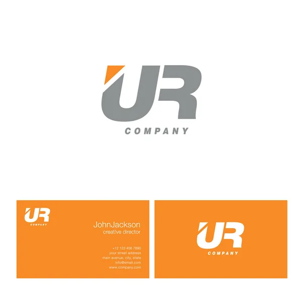 U & R Letter Logo — Stock Vector