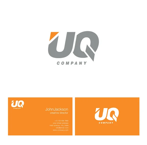 Logo lettre U & Q — Image vectorielle