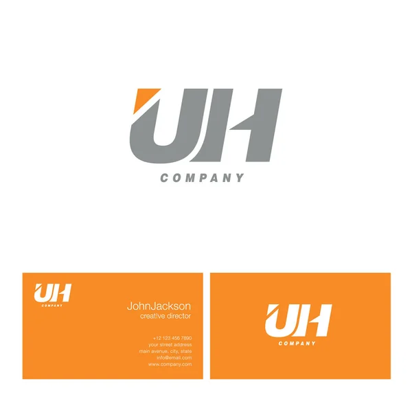 U & H Letter Logo — Stock Vector
