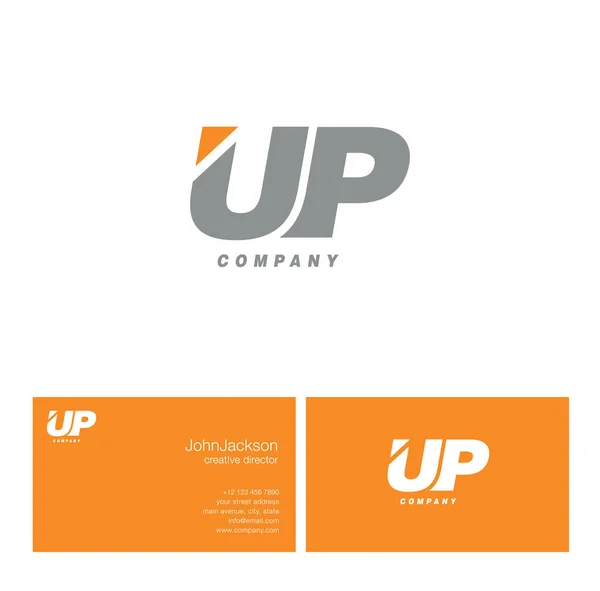 U & P Letter Logo — Stock Vector