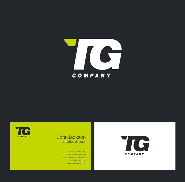 T ve G harfi Logo — Stok Vektör