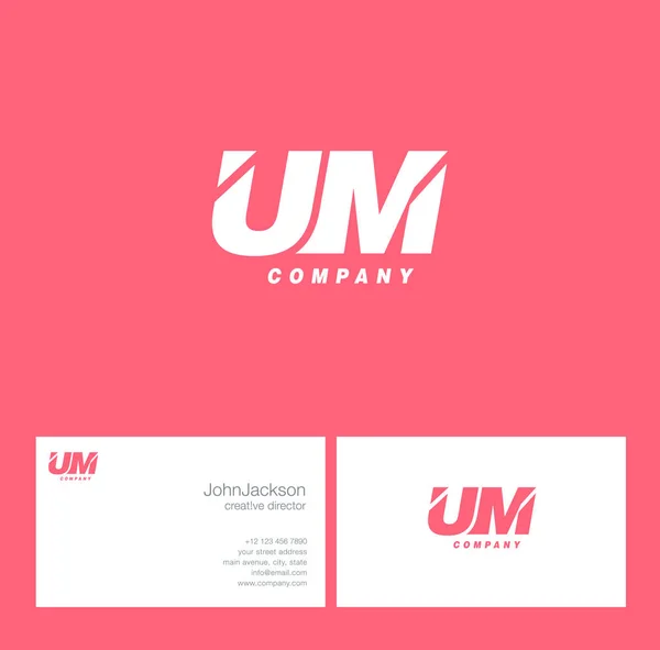 U & M logotipo da carta — Vetor de Stock