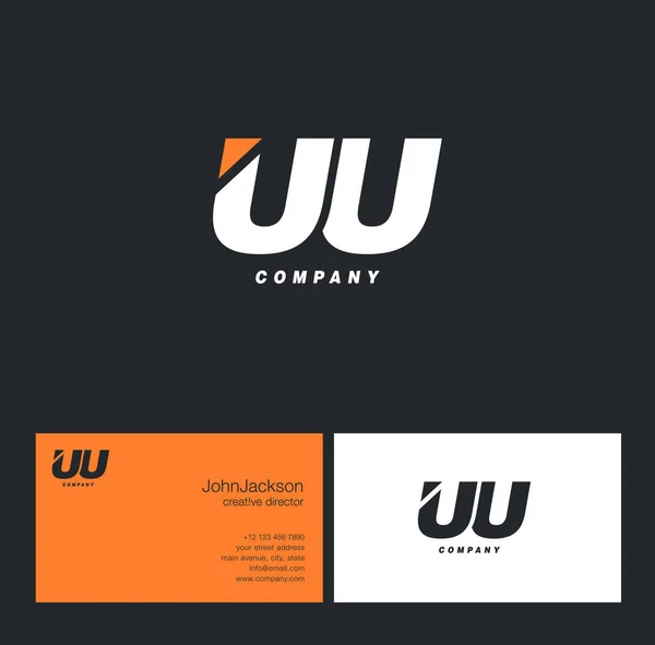 U & U Letter Logo — Stock Vector