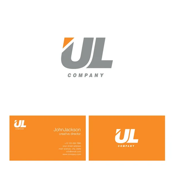 U & L Letter Logo — Stock Vector