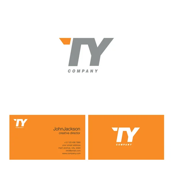 Logotipo de letra T & Y — Vector de stock