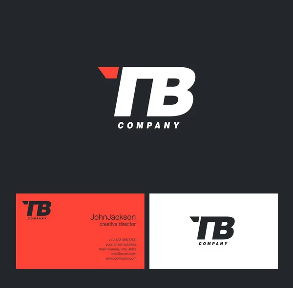 Logotipo de letra T & B — Vector de stock