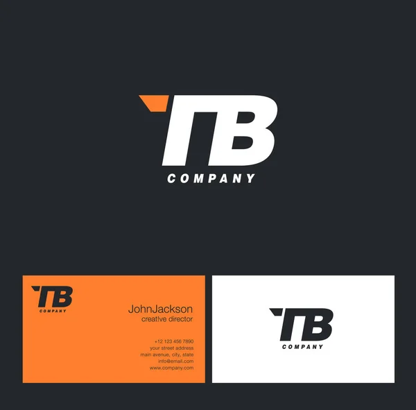 Logotipo de letra T & B — Vector de stock