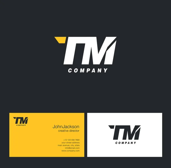 Logotipo de letra T & M — Vector de stock