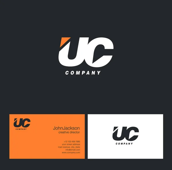 U & C betű logó — Stock Vector