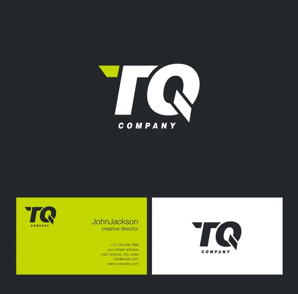 T & q Buchstabe Logo — Stockvektor