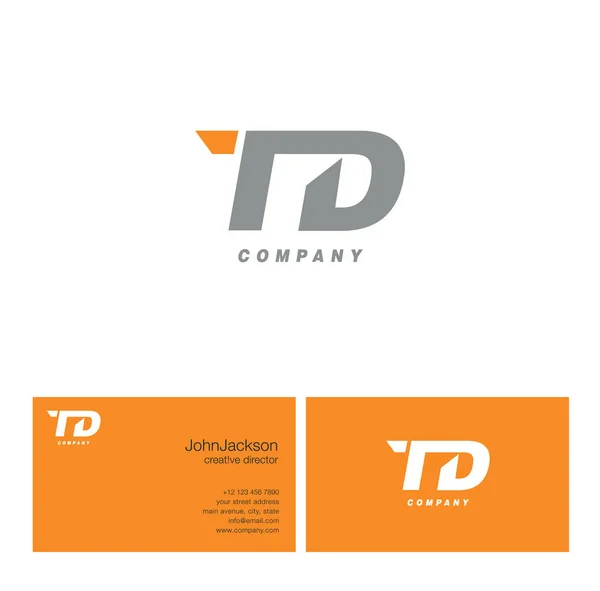 Logotipo de letra T & D — Vector de stock