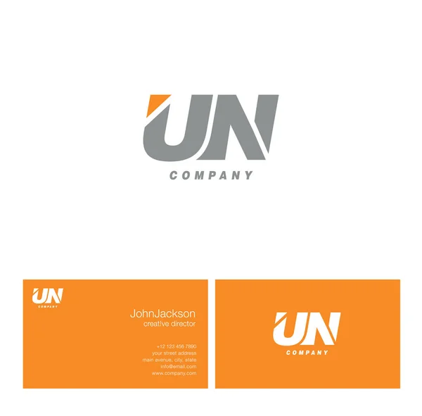 U & N Letter Logo — Stock Vector