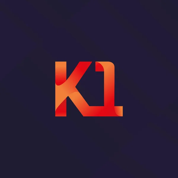 Lettre K et logo numérique — Image vectorielle