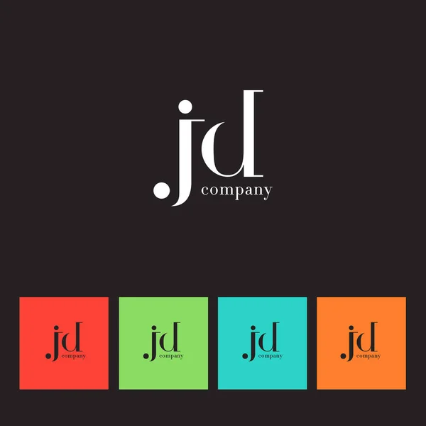 J ・ D 文字ロゴ — ストックベクタ