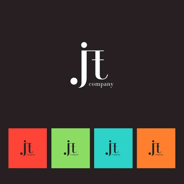 J ・ T 文字ロゴ — ストックベクタ
