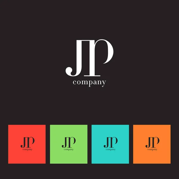 J ・ P 文字ロゴ — ストックベクタ