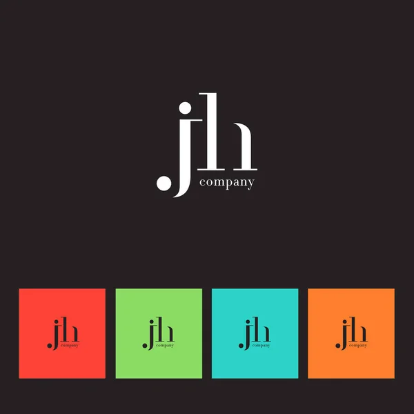 J ・ H 文字ロゴ — ストックベクタ