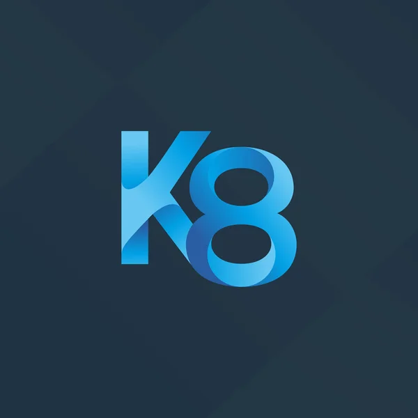 Logo huruf K dan angka - Stok Vektor