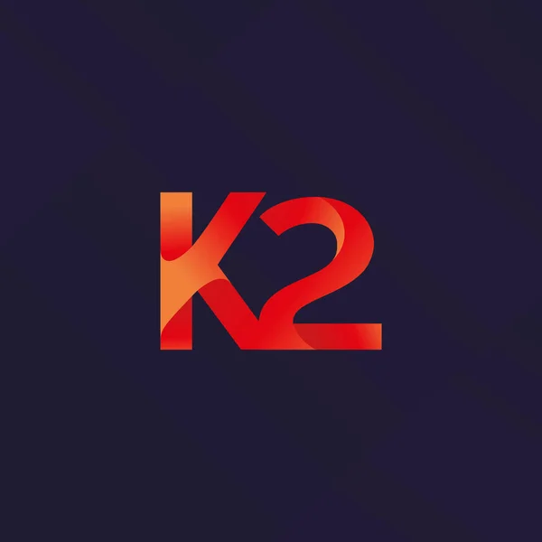 Буква K и логотип номера — стоковый вектор