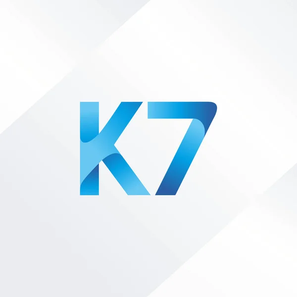 K の文字と番号のロゴ — ストックベクタ