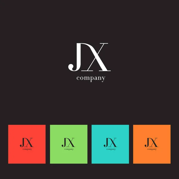 J ・ X 文字ロゴ — ストックベクタ