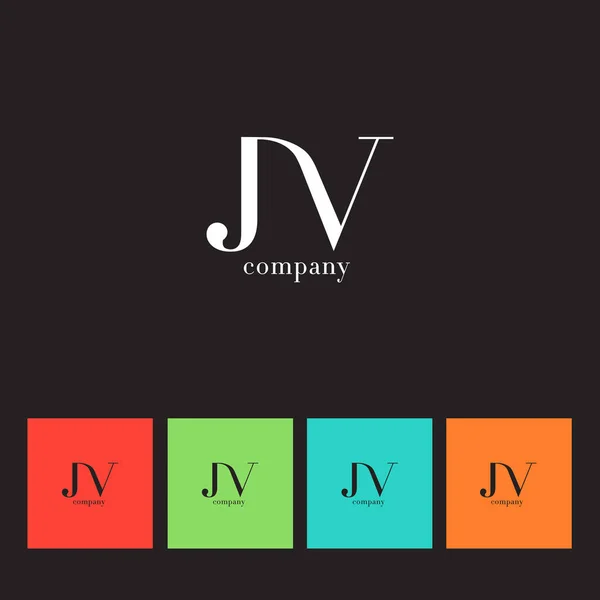 J & λογότυπο γράμμα V — Διανυσματικό Αρχείο