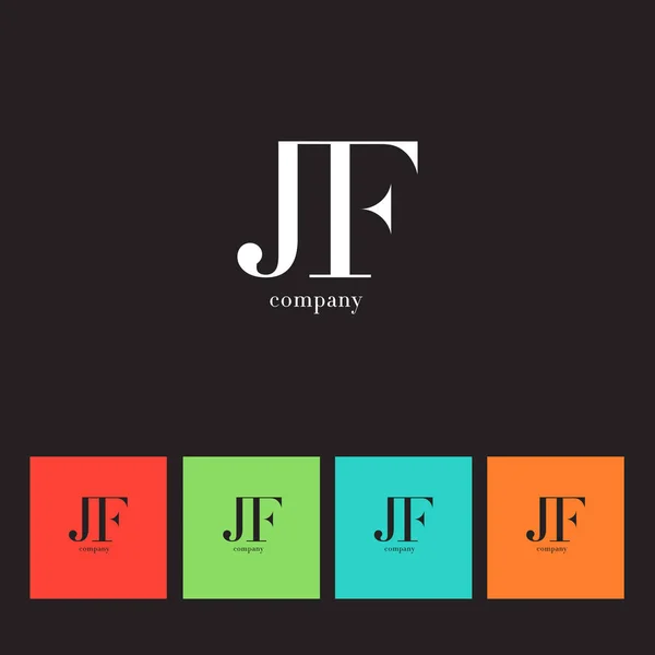 J ・ F 文字ロゴ — ストックベクタ