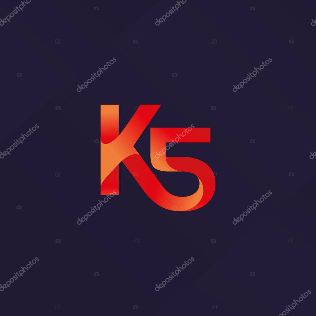Letter  K and number logo icon,  Vector illustration , corporate identity