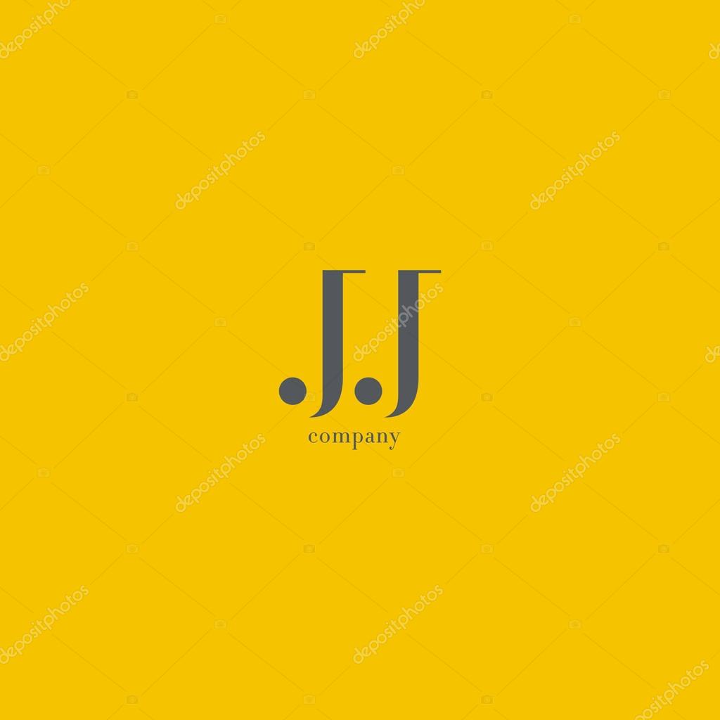 J & J Letter Logo, with Business Card Template Vector illustration