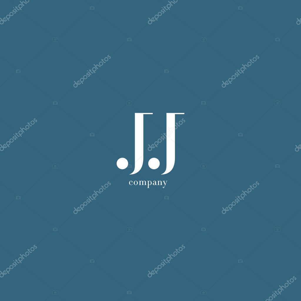 J & J Letter Logo, with Business Card Template Vector illustration
