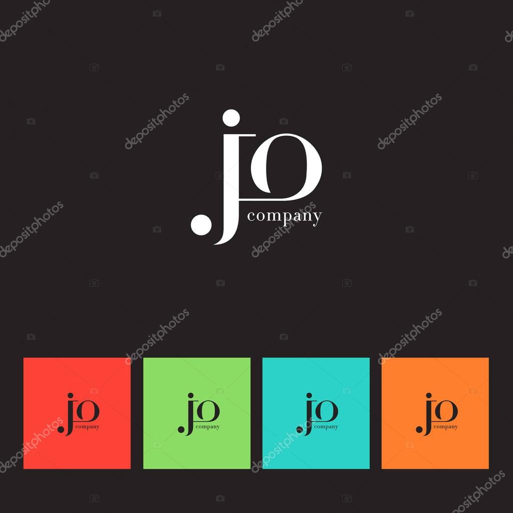 J & O Letter Logo, with Business Card Template Vector illustration