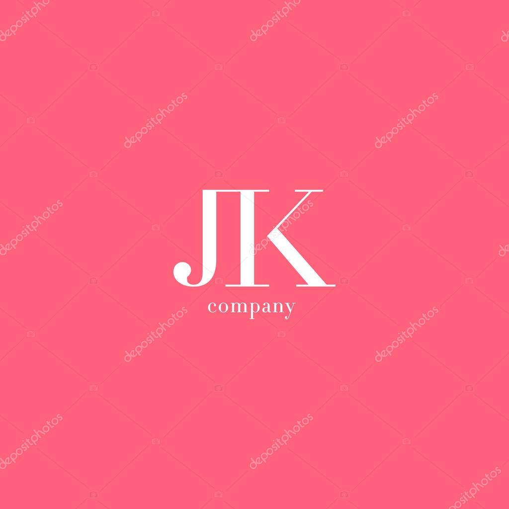 J & K Letter Logo, with Business Card Template Vector illustration