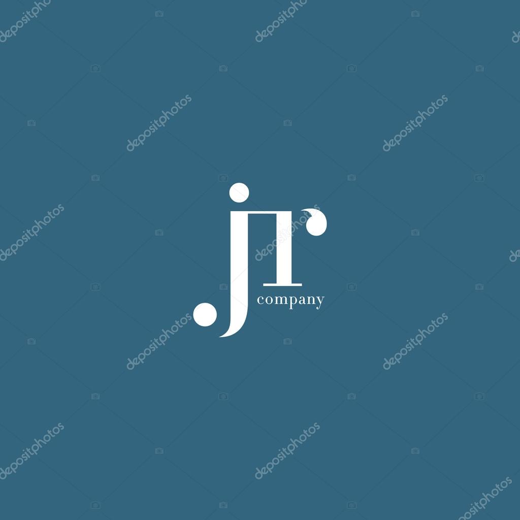 J & R Letter Logo, with Business Card Template Vector illustration
