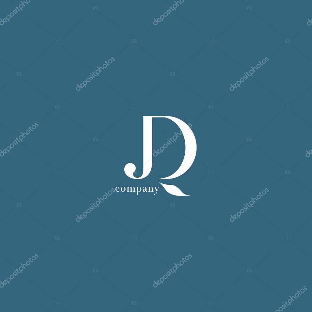 J & Q Letter Logo, with Business Card Template Vector illustration