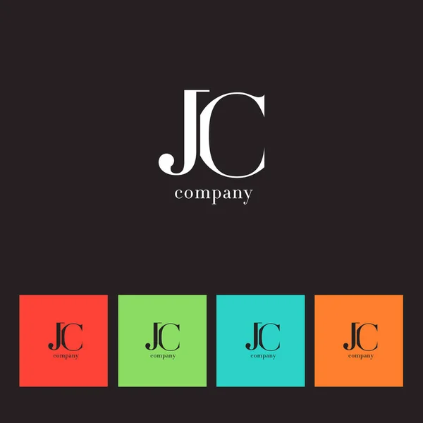 J ・ C 文字ロゴ — ストックベクタ
