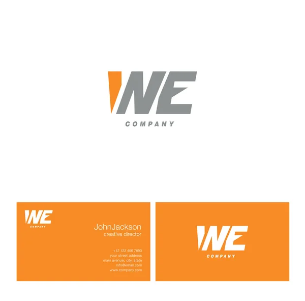 W & E levél logó — Stock Vector