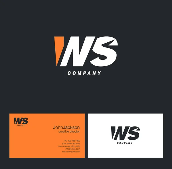 Логотип літери W & S — стоковий вектор
